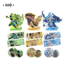 Genshin Impact Natlan Series Badge Acrylic Stand Laser Ticket - Pardo's Shop