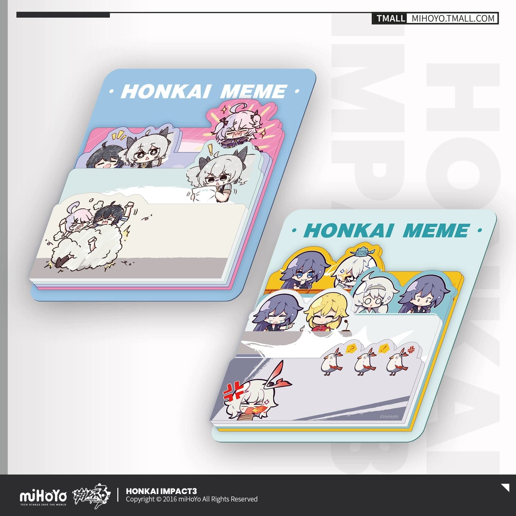 Honkai Impact 3rd Honkai Meme Sticky Notes Set - Pardo's Shop