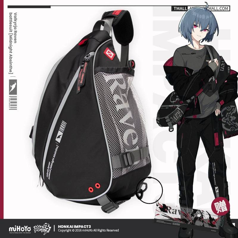 Honkai Impact 3rd Raven Theme Back Crossbody Dual Purpose Shoulder Bag - Pardo's Shop