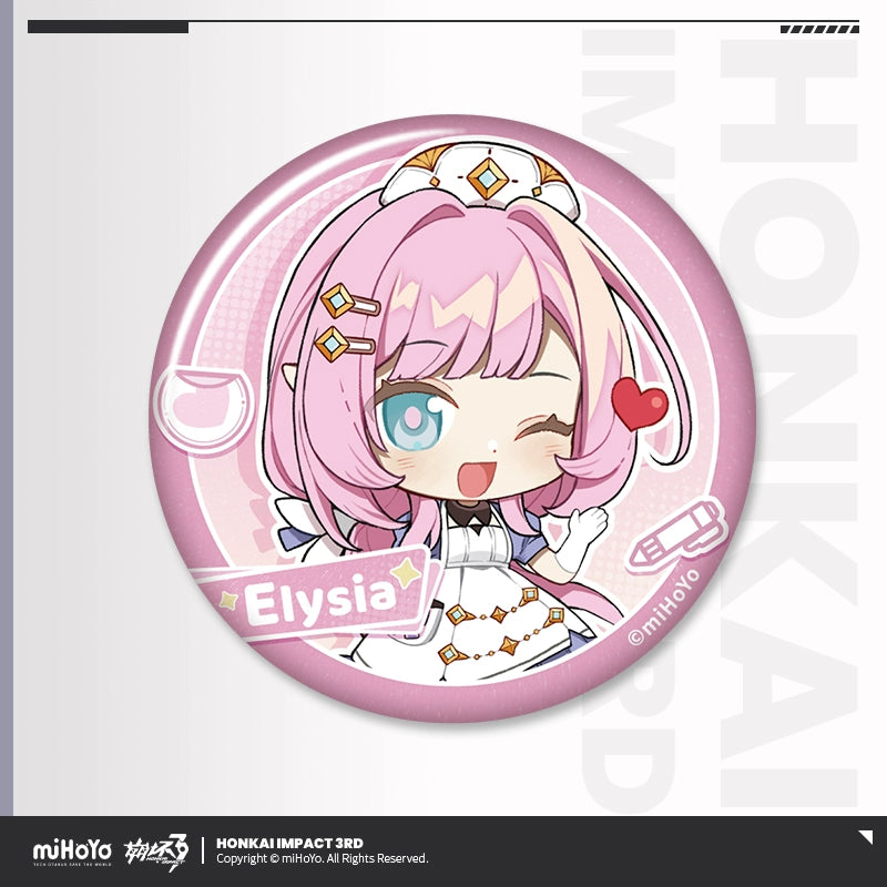 Honkai Impact 3rd Elysia & Aponia Chibi Series Tinplate Badge