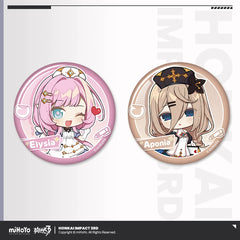 Honkai Impact 3rd Elysia & Aponia Chibi Series Tinplate Badge