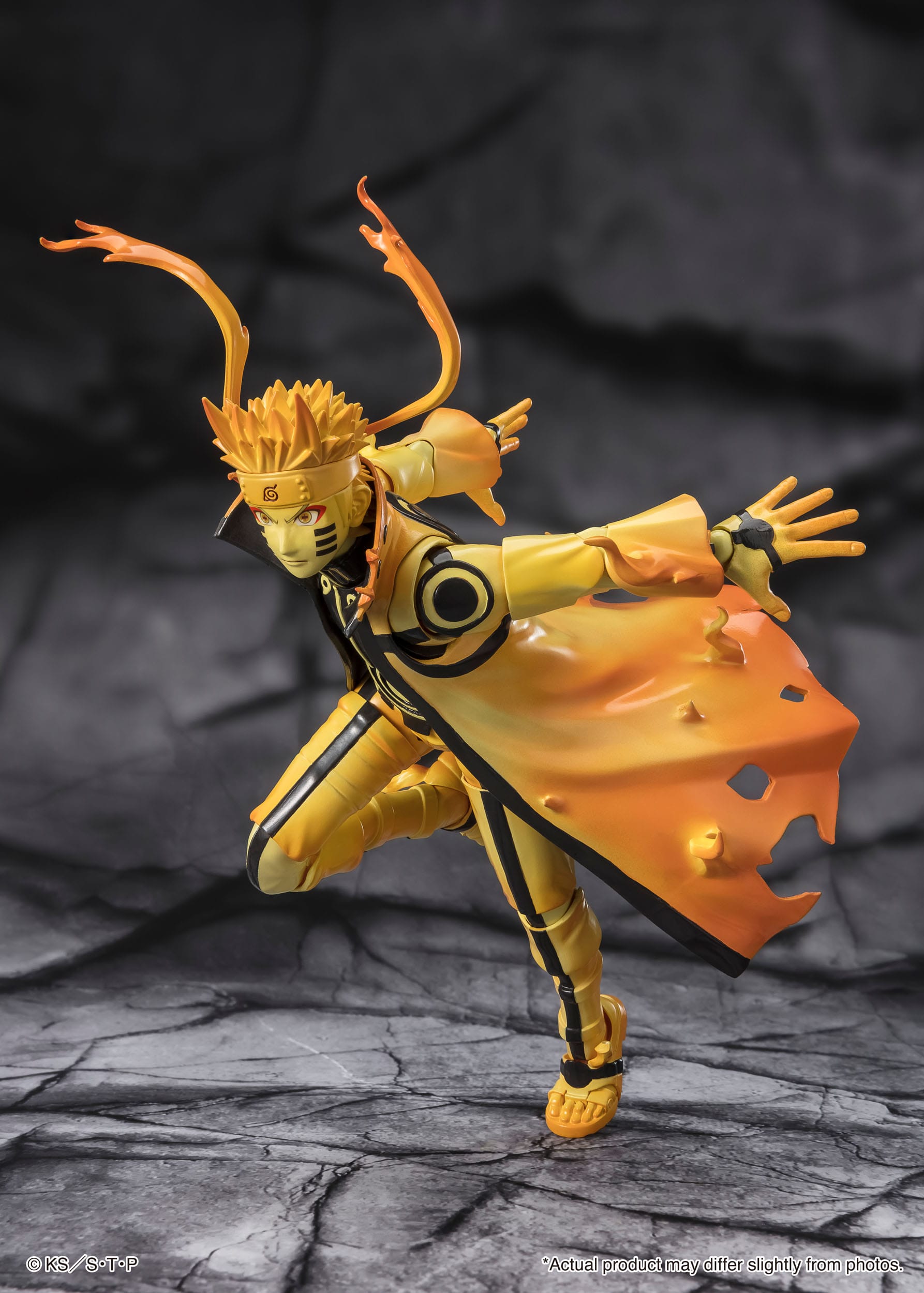 Naruto S.H. Figuarts Actionfigur Naruto Uzumaki (Kurama Link Mode) - Courageous Strength That Binds - 15 cm