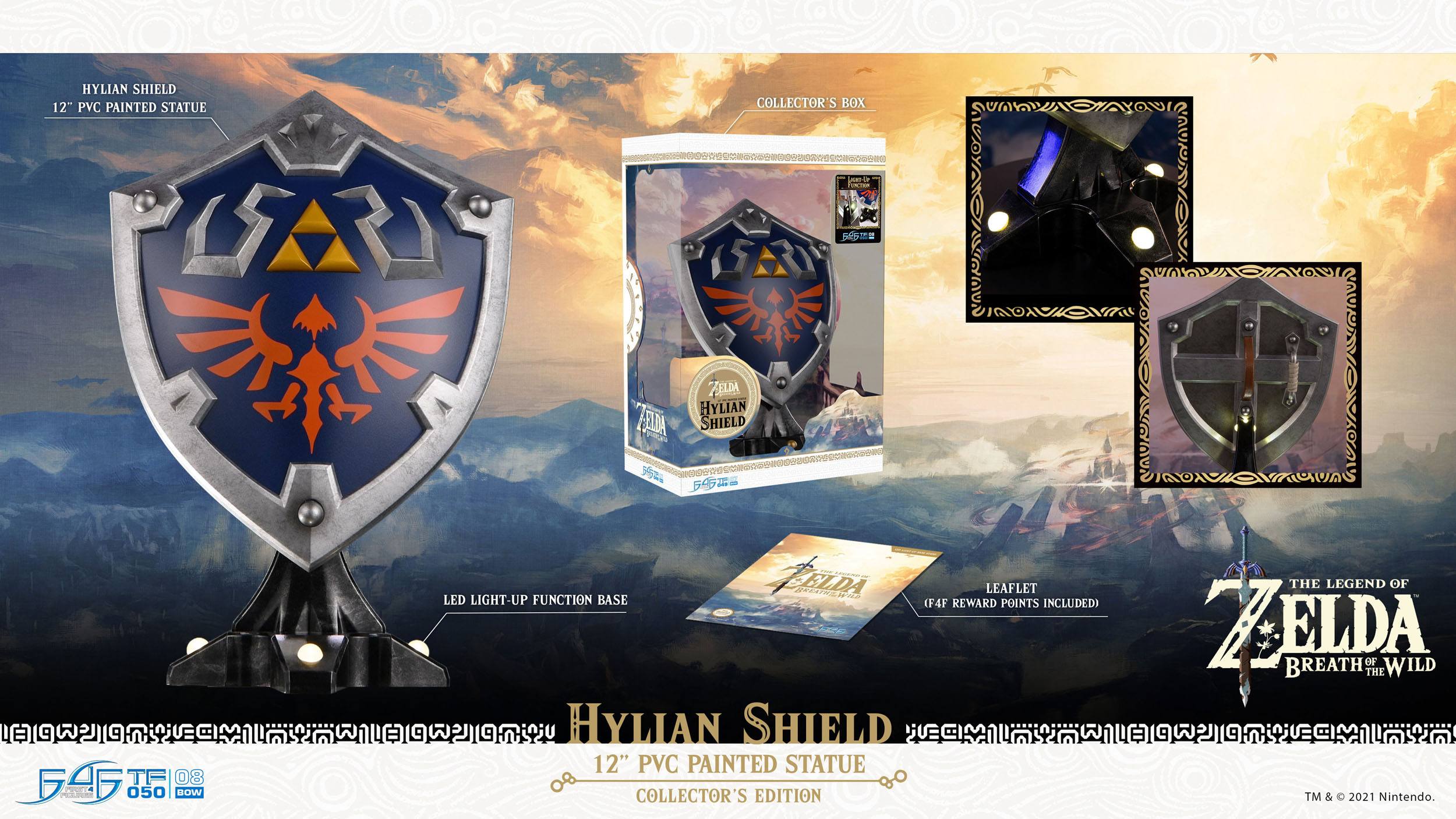 The Legend of Zelda Breath of the Wild PVC Statue Hylian Shield Collector's Edition 29 cm