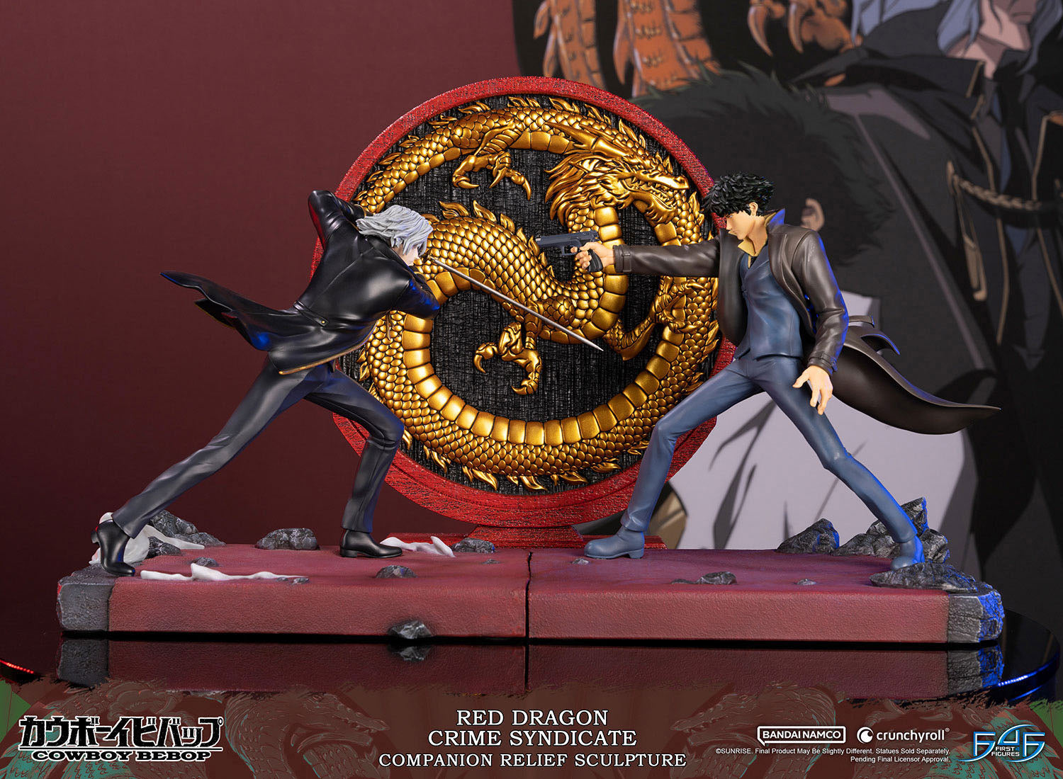 Cowboy Bebop Skulptur Red Dragon Crime Syndicate Companion Relief 35 cm