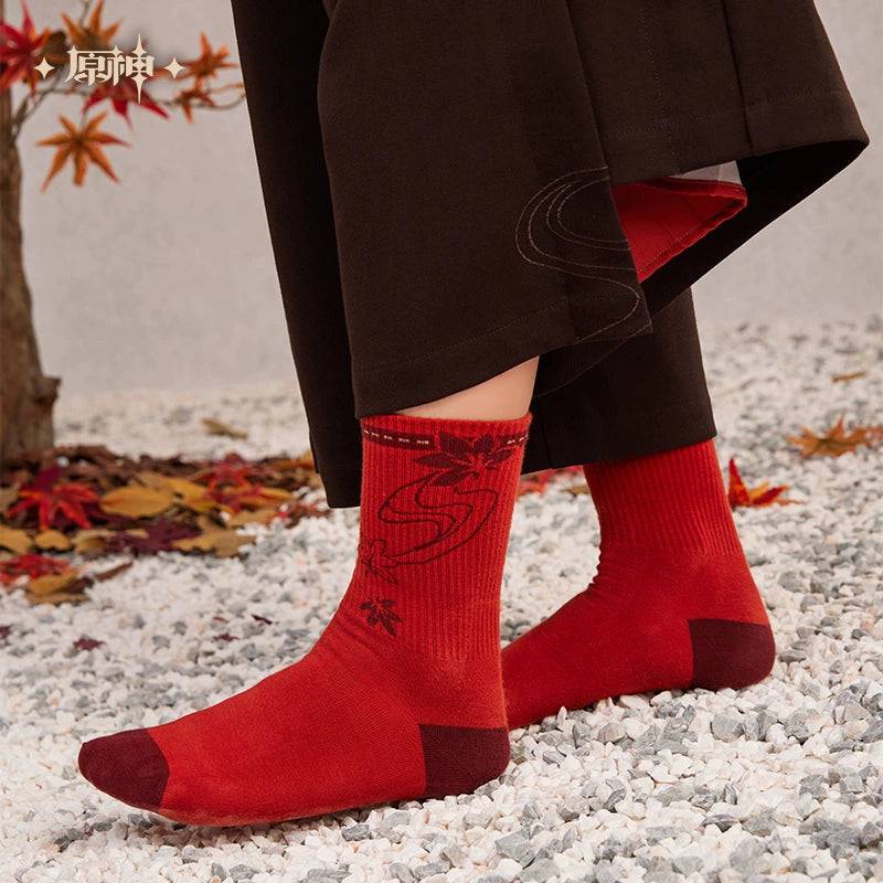 Genshin Impact Kaedehara Kazuha Theme Socks