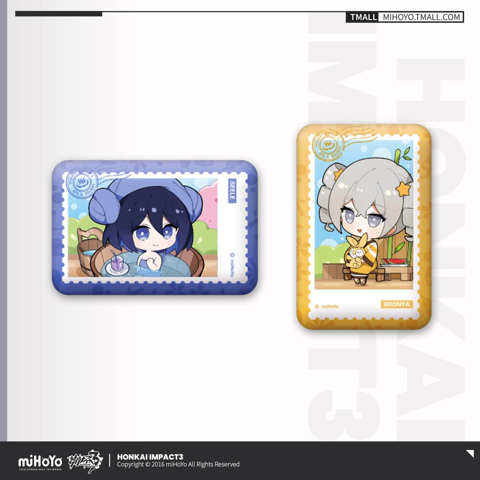 Honkai Impact 3rd Spa Holiday Collection Leather Badge Barclay