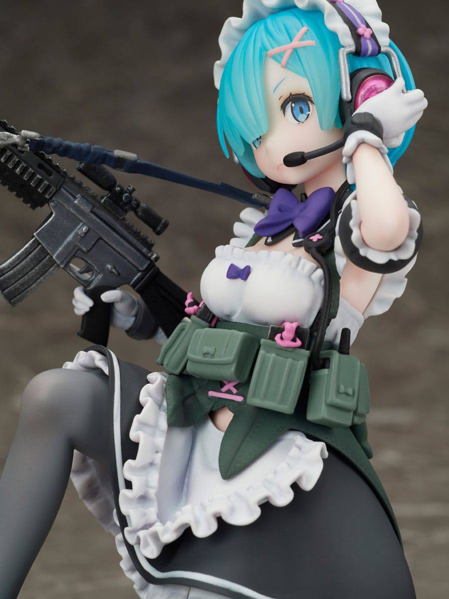 Re:Zero Starting Life in Another World PVC Statue 1/7 Rem Military Ver. 16 cm - Anime Gaming Merchandise - Anime Merch - Metal Poster - Pardo's Shop