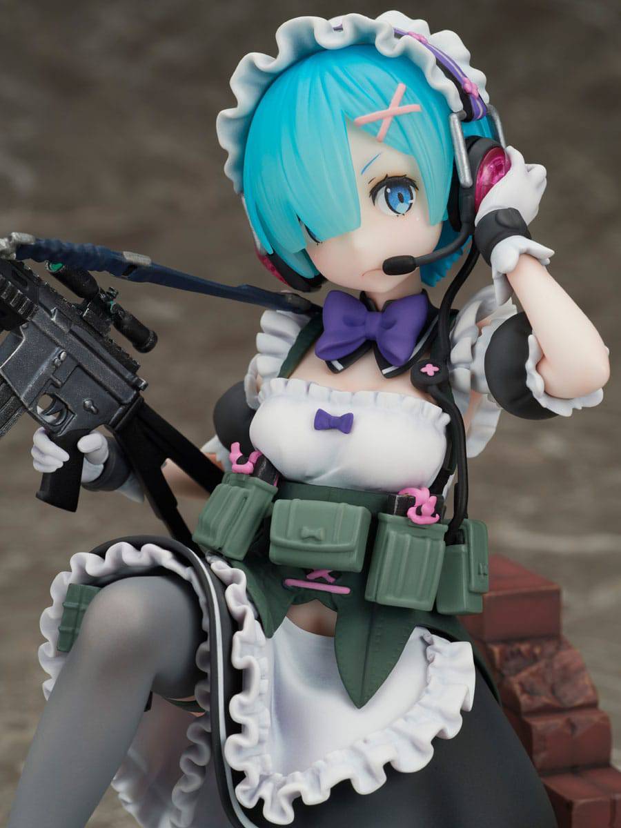 Re:Zero Starting Life in Another World PVC Statue 1/7 Rem Military Ver. 16 cm - Anime Gaming Merchandise - Anime Merch - Metal Poster - Pardo's Shop