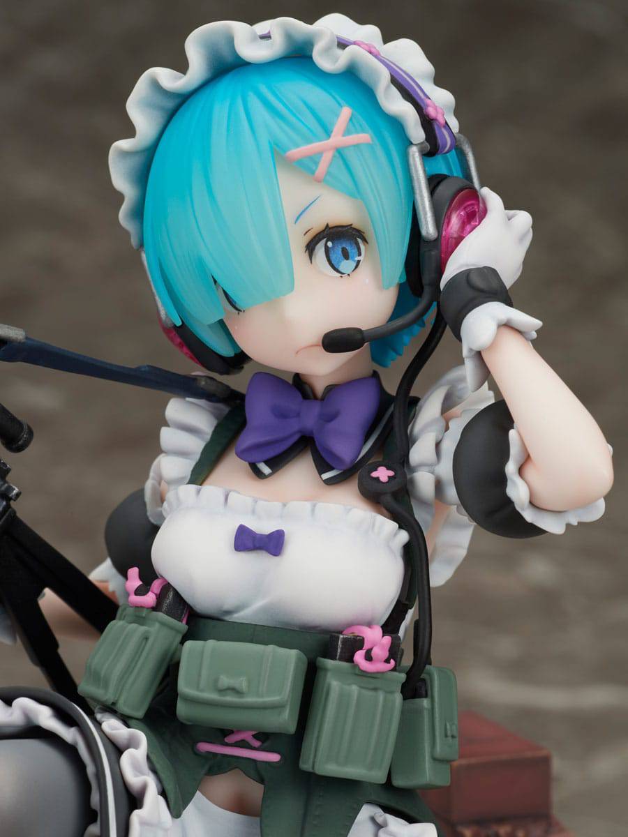 Re:Zero Starting Life in Another World PVC Statue 1/7 Rem Military Ver. 16 cm - Anime Gaming Merchandise - Anime Merch - Metal Poster - Pardo's Shop