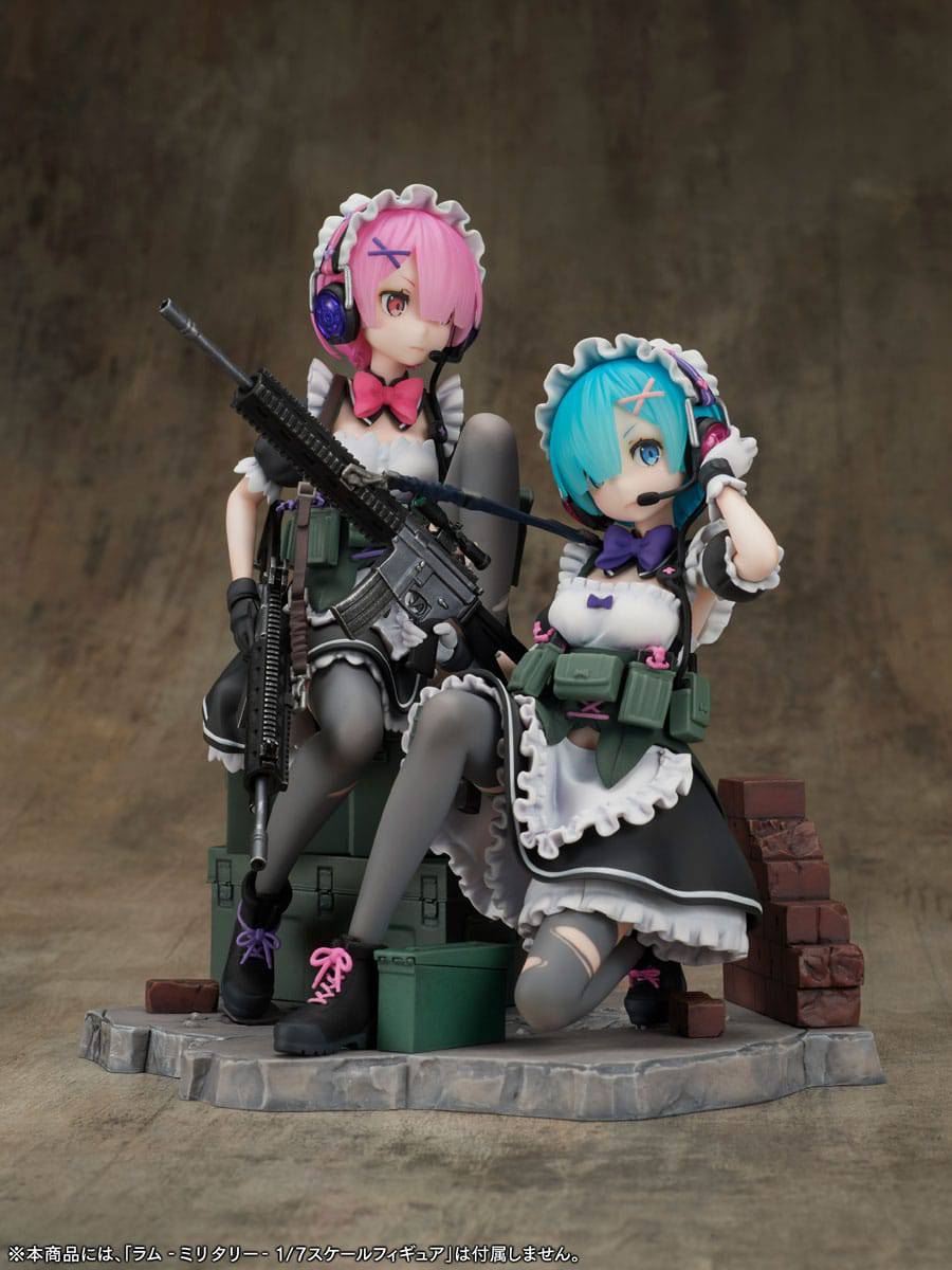 Re:Zero Starting Life in Another World PVC Statue 1/7 Rem Military Ver. 16 cm - Anime Gaming Merchandise - Anime Merch - Metal Poster - Pardo's Shop