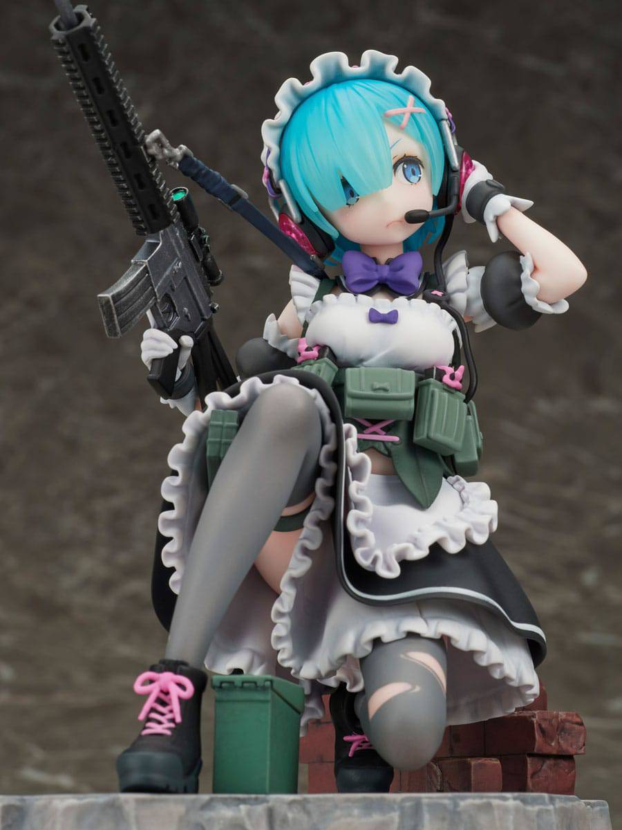 Re:Zero Starting Life in Another World PVC Statue 1/7 Rem Military Ver. 16 cm - Anime Gaming Merchandise - Anime Merch - Metal Poster - Pardo's Shop