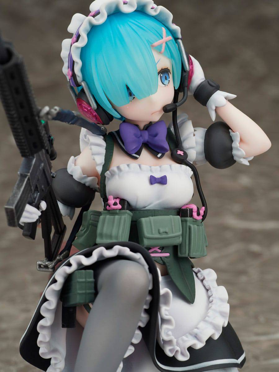 Re:Zero Starting Life in Another World PVC Statue 1/7 Rem Military Ver. 16 cm - Anime Gaming Merchandise - Anime Merch - Metal Poster - Pardo's Shop